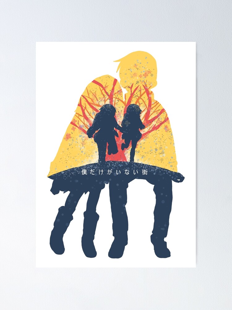 Erased Anime Characters Kayo and Satoru in Aesthetic Minimalist Design -  Erased - Pin