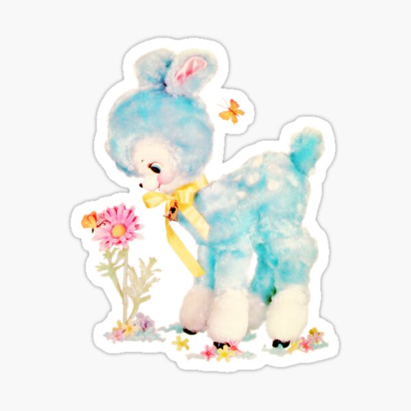 Item preview, Vintage Kitsch Baby Lamb designed and sold by knickeryknackry.