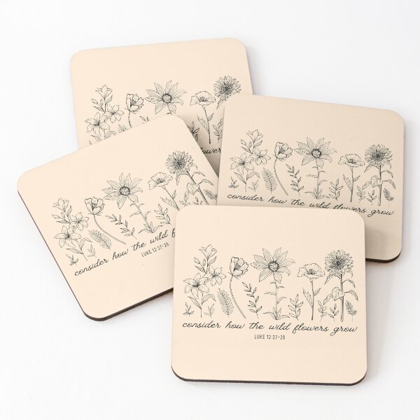Item preview, Consider How The Wildflowers Grow - Luke 12:27 Bible Verse designed and sold by Jessie Renae.