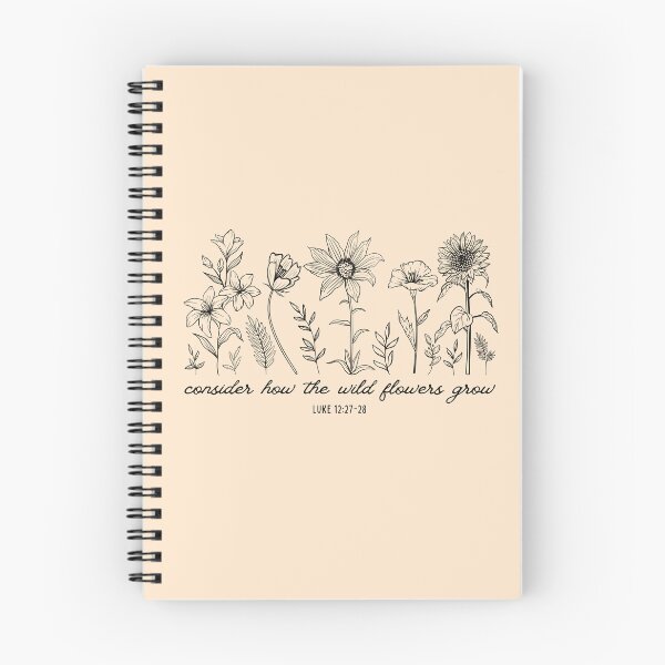 Item preview, Consider How The Wildflowers Grow - Luke 12:27 Bible Verse designed and sold by Jessie Renae.