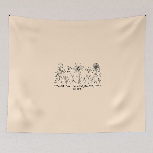 Item preview, Consider How The Wildflowers Grow - Luke 12:27 Bible Verse designed and sold by Jessie Renae.