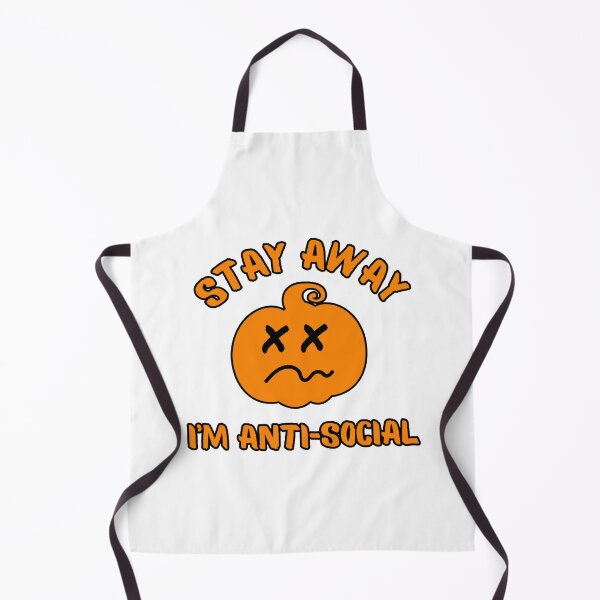 Item preview, Halloween Print - Stay Away Im Anti Social Pumpkin designed and sold by CreepyCurator.