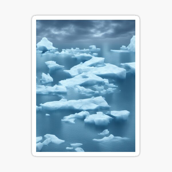 Item preview, Colorful Icebergs on a Calm Ocean designed and sold by NECHSTORE.