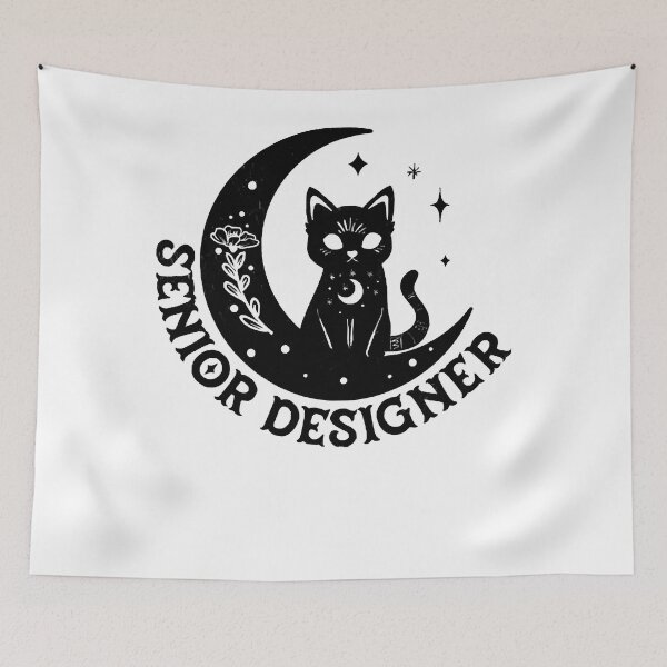 Item preview, Senior Designer - Magical Cat On Moon Design T-Shirt designed and sold by JOHNSONWALTER.