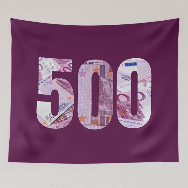 Item preview, 500 Eur Euro Banknotes Bills Notes Purple Paper Money designed and sold by LoveSeasonz.