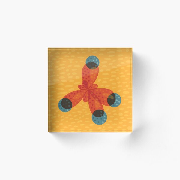 Just An Orange Methane Molecule Organic Chemistry Acrylic Block