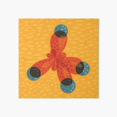 Just An Orange Methane Molecule Organic Chemistry Art Board Print