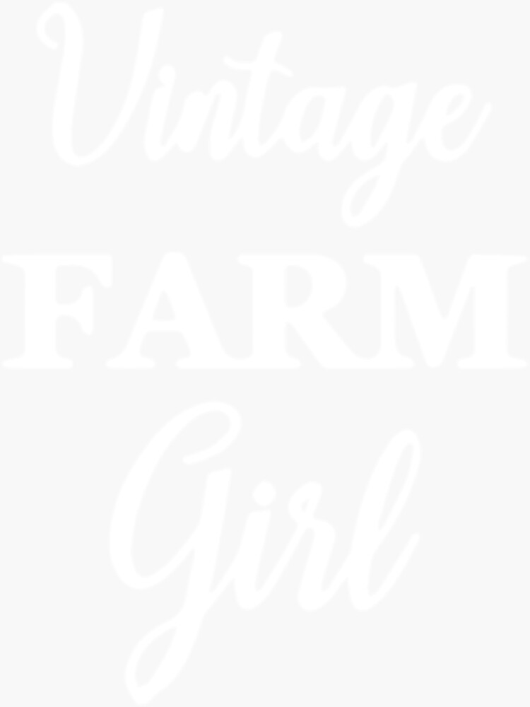 "Vintage Farm Girl Women s farm" Sticker for Sale by TomasuEnzu Redbubble