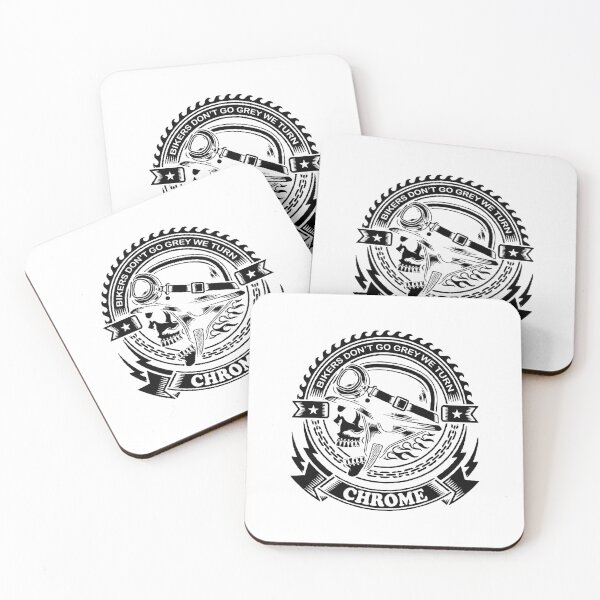 Item preview, Bikers don't go grey we turn chrome, Gift for bike lover. designed and sold by Sarocha Kaewsanod.
