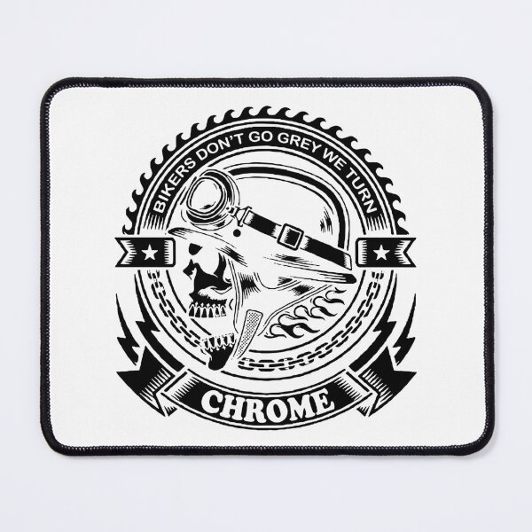 Item preview, Bikers don't go grey we turn chrome, Gift for bike lover. designed and sold by Sarocha Kaewsanod.