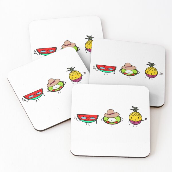 Item preview, watermelon, kiwifruit and pineapple are having a party designed and sold by justinegamblin.