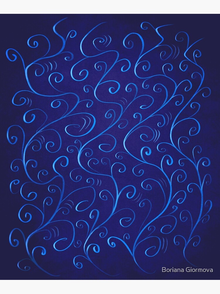 Beautiful Glowing Blue Swirls by azzza