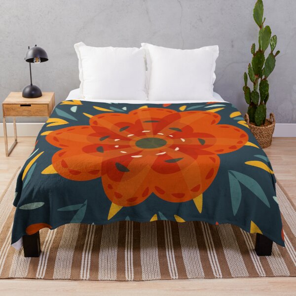 Item preview, Whimsical Decorative Orange Flower designed and sold by Boriana Giormova.