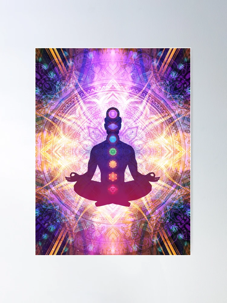 Vibrant Chakra Yoga Zen Meditation Poster for Sale by Cameron Gray