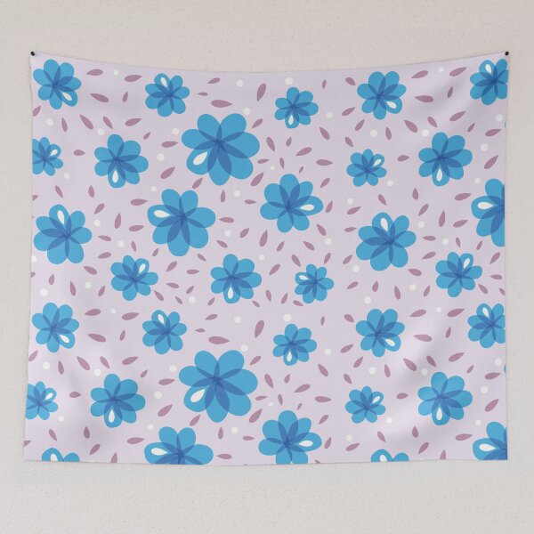 Item preview, Gentle Blue Flowers Pattern designed and sold by Boriana Giormova.