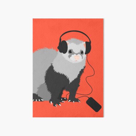 Funny Musical Ferret Art Board Print