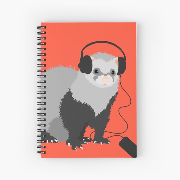 Funny Musical Ferret Spiral Notebook
