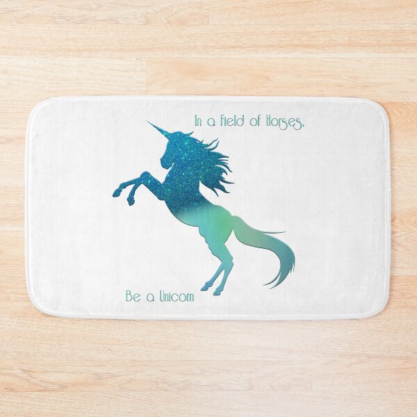 Item preview, In a Field Of Horses, Be a Unicorn - Aqua designed and sold by JadeRyder.