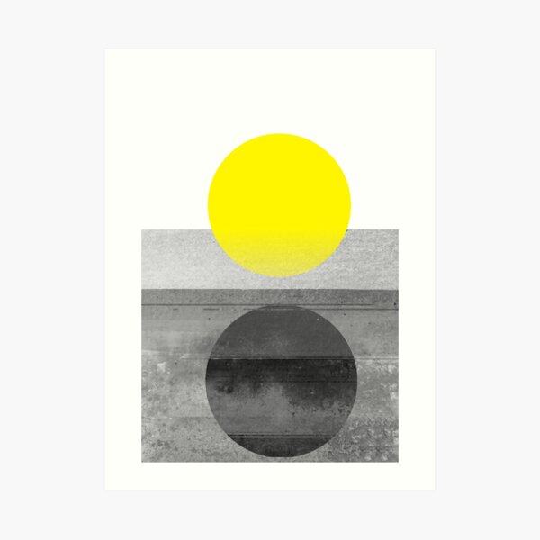 Yellow #abstract Art Print