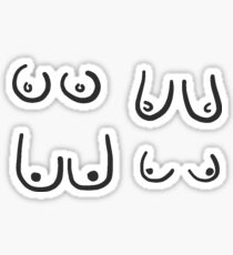Boobs breasts pattern print Sticker