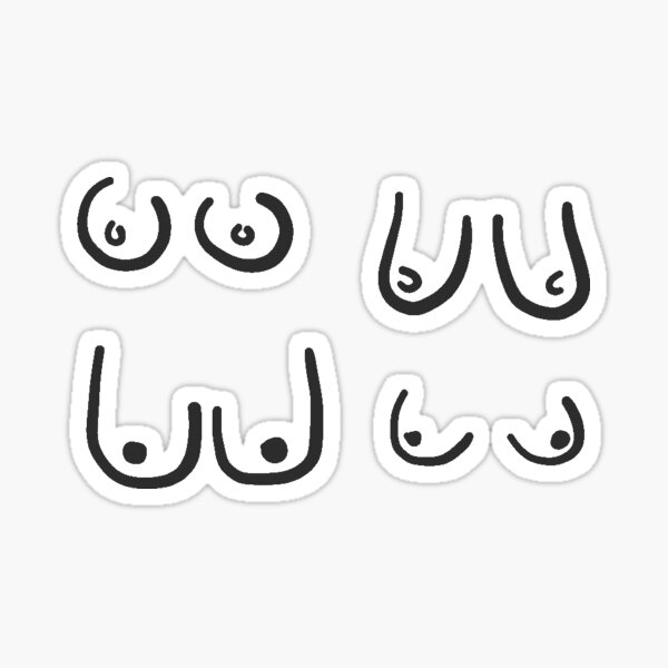 Boobs breasts pattern print Sticker