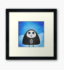 Geometric Cute Cartoon Penguin Framed Print