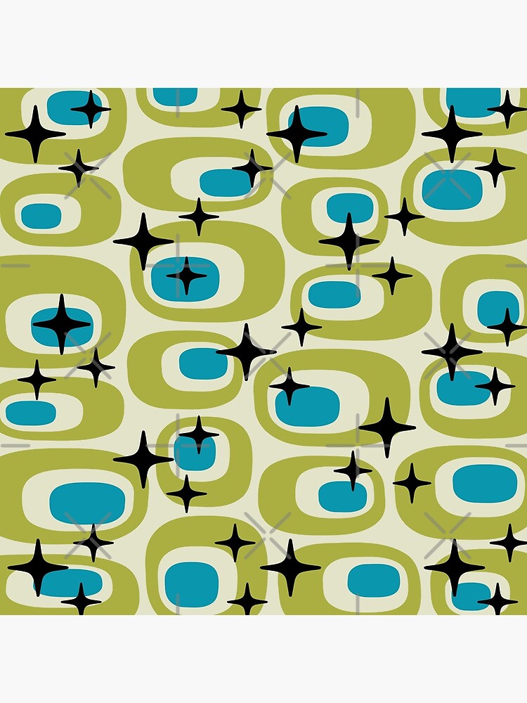 Thumbnail 4 of 4, Pillow, Mid Century Modern Atomic Sparkles 722 designed and sold by tonymagnerart.