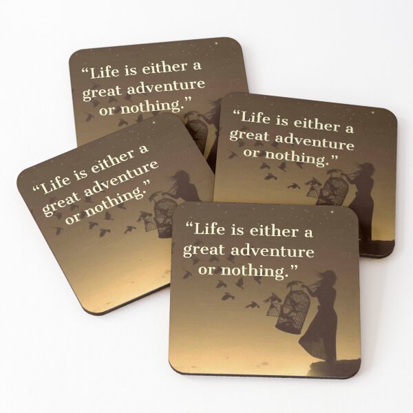 Item preview, "Life is either a great adventure or nothing." designed and sold by Trending Art.