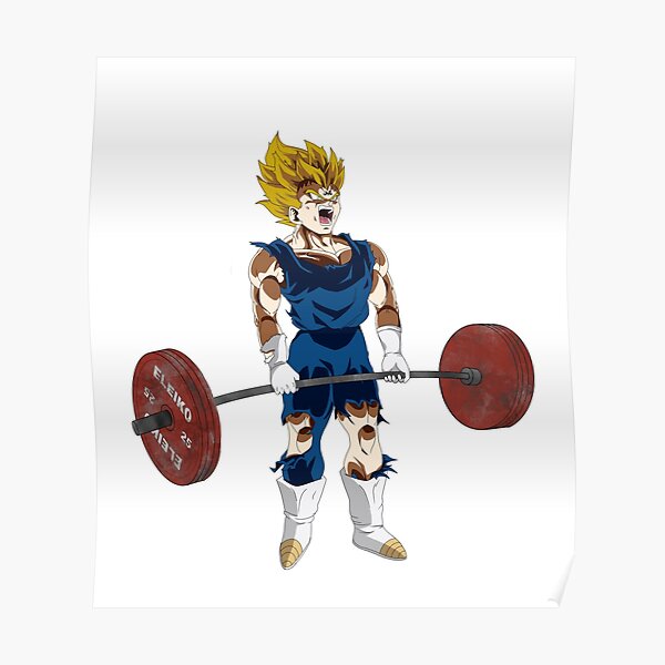 Vegeta Lifting Poster