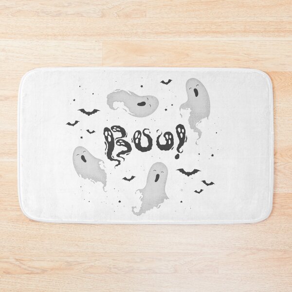 Item preview, Halloween illustration with cute ghosts and lettering Boo designed and sold by DarianaArt.