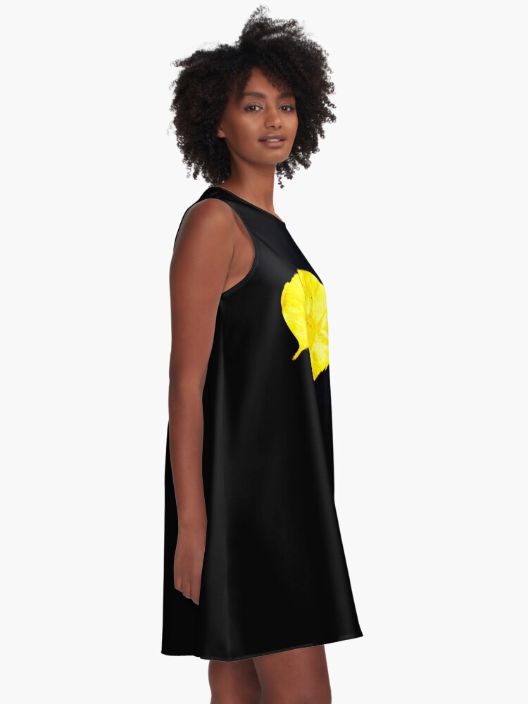 Alternative Ansicht von Gelbes Blatt A-Linien Kleid