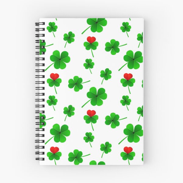 Artikelvorschau, Florales Design für den Druck auf Kleidung, Koffern, Papieren. Klee und Herz. Liebe und Glück. entworfen und verkauft von Markospolo.