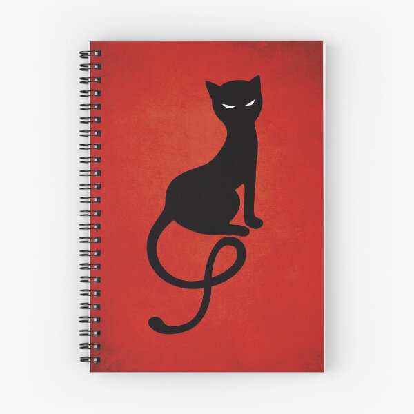 Item preview, Red Textured Gracious Evil Black Cat designed and sold by Boriana Giormova.