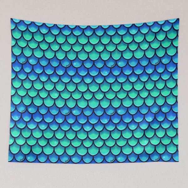Item preview, Blue Mermaid Scales designed and sold by JanGrackle.