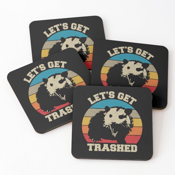 Item preview, Possum Let's Get Trashed Funny Retro Halloween Eat Trash designed and sold by GravitiTees.