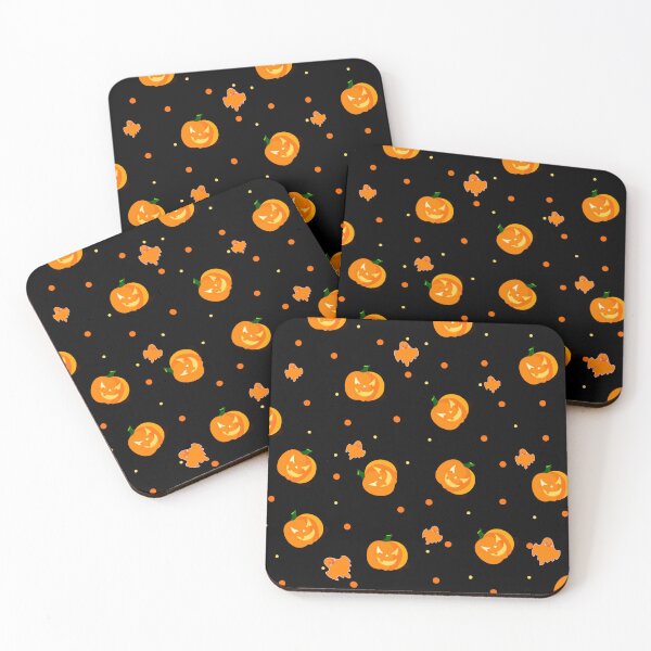 Item preview, Yellow And Black Pumpkin Halloween Pattern designed and sold by risingrocket.