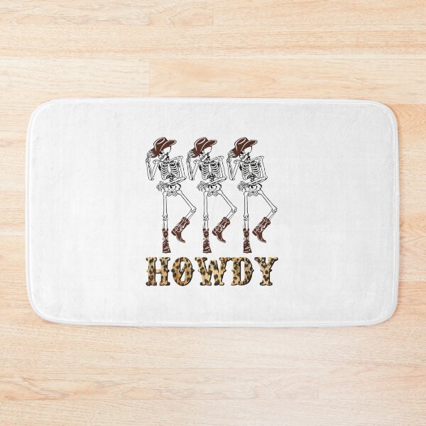 Item preview, Dancing Skeleton Western Cowhide Howdy Leopard designed and sold by Jackwidforss.