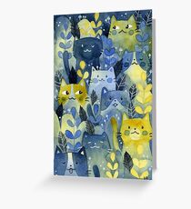 kitty forest Greeting Card