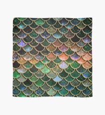Green Sparkle Faux Glitter Mermaid Scales Scarf