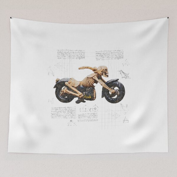 Item preview, Skeleton Bike Vintage Retro Motorcycle Blueprint Bikers Gift designed and sold by Jackwidforss.