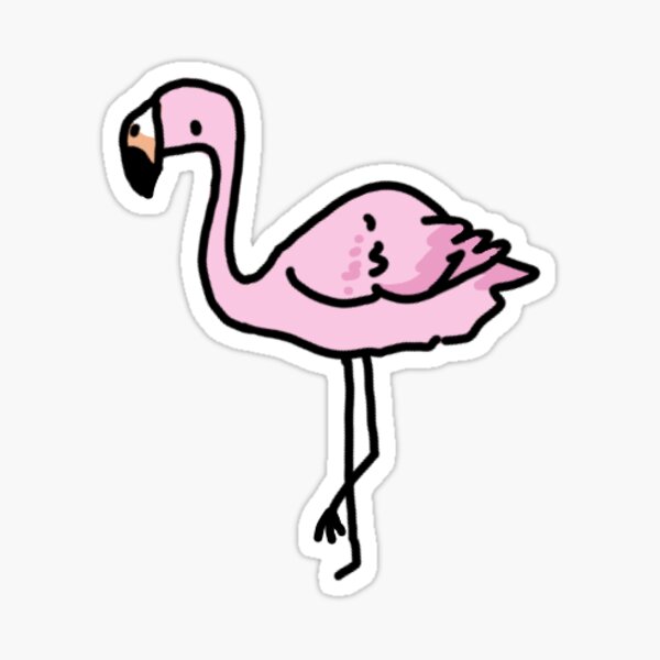 Item preview, Adorable Mini Pink Flamingo  designed and sold by mini-stickers.