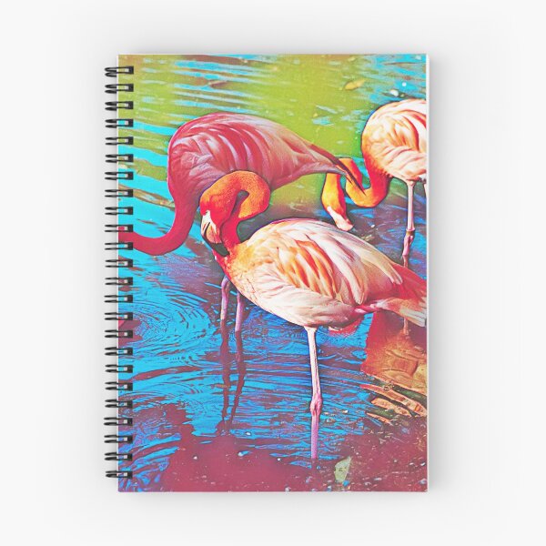 Item preview, Flamingo in Lake Abstract Painting Art Design designed and sold by WildMuse44.