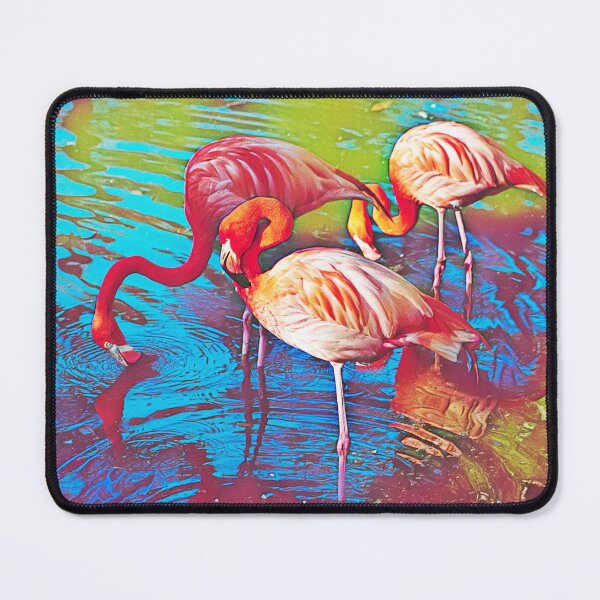 Item preview, Flamingo in Lake Abstract Painting Art Design designed and sold by WildMuse44.
