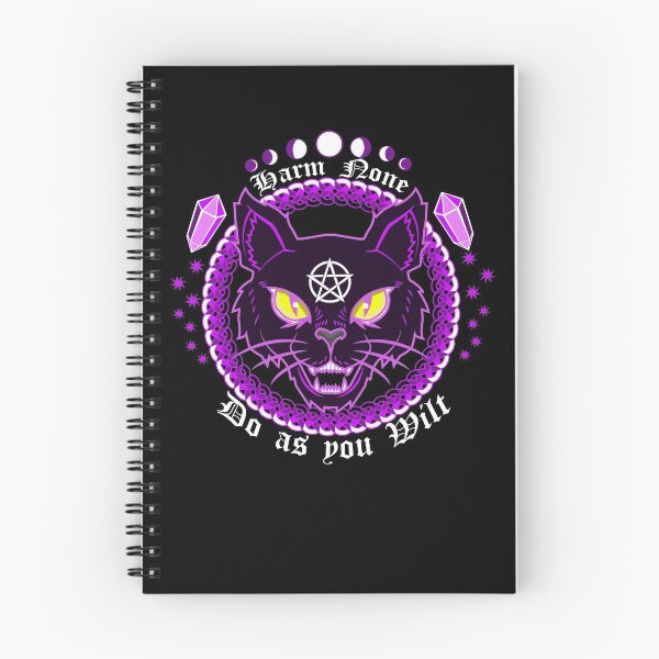 Item preview, Womens Satan Goth Cat Wiccan Rede Amethyst Moon Phases designed and sold by Phaedra Jones.