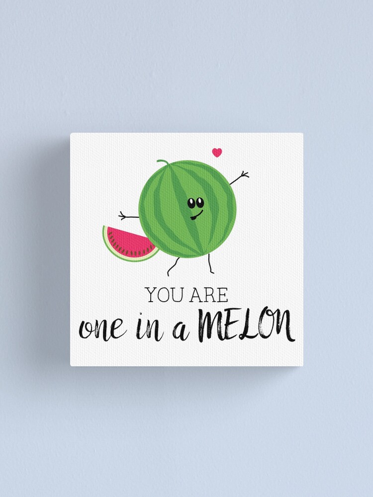 You Are One In A Million Watermelon Fruit Pun Canvas Print By Hothibiscus Redbubble