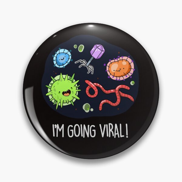 Item preview, I'm Going Viral Funny Virus Puns (Dark BG) designed and sold by punnybone.
