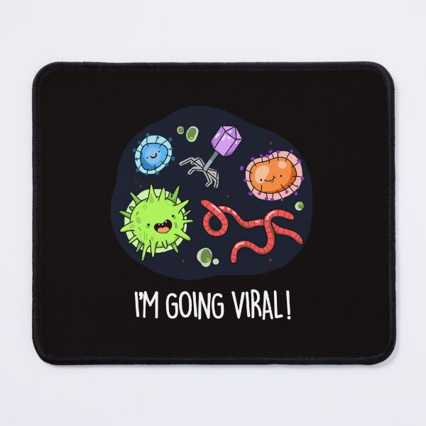 Item preview, I'm Going Viral Funny Virus Puns (Dark BG) designed and sold by punnybone.