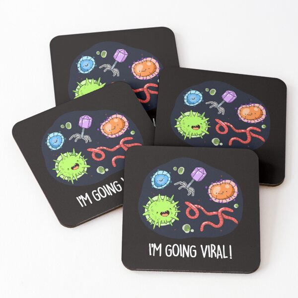 Item preview, I'm Going Viral Funny Virus Puns (Dark BG) designed and sold by punnybone.
