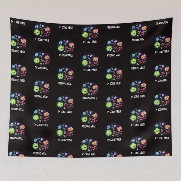 Item preview, I'm Going Viral Funny Virus Puns (Dark BG) designed and sold by punnybone.