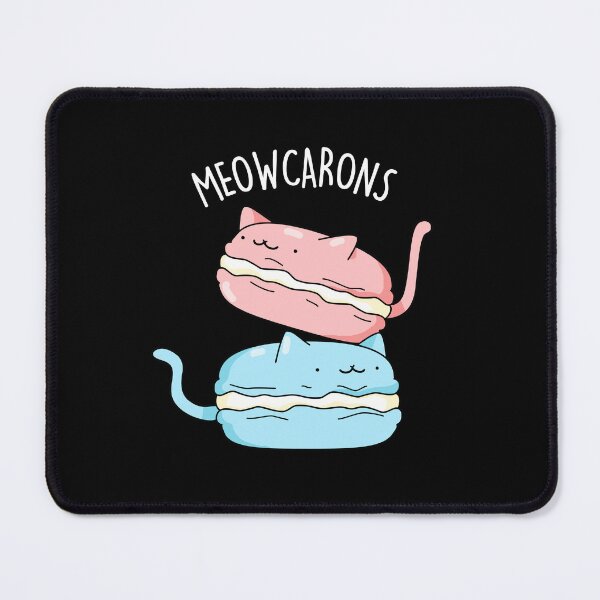 Item preview, Meowcarons Funny Macaron Puns (Dark BG) designed and sold by punnybone.